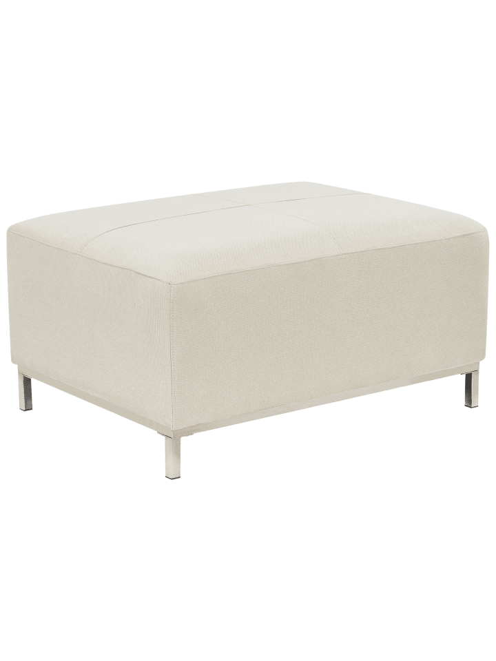Ottomane OSLO in Beige/Silber - (W) 95 x (H) 46 x (L) 71 cm