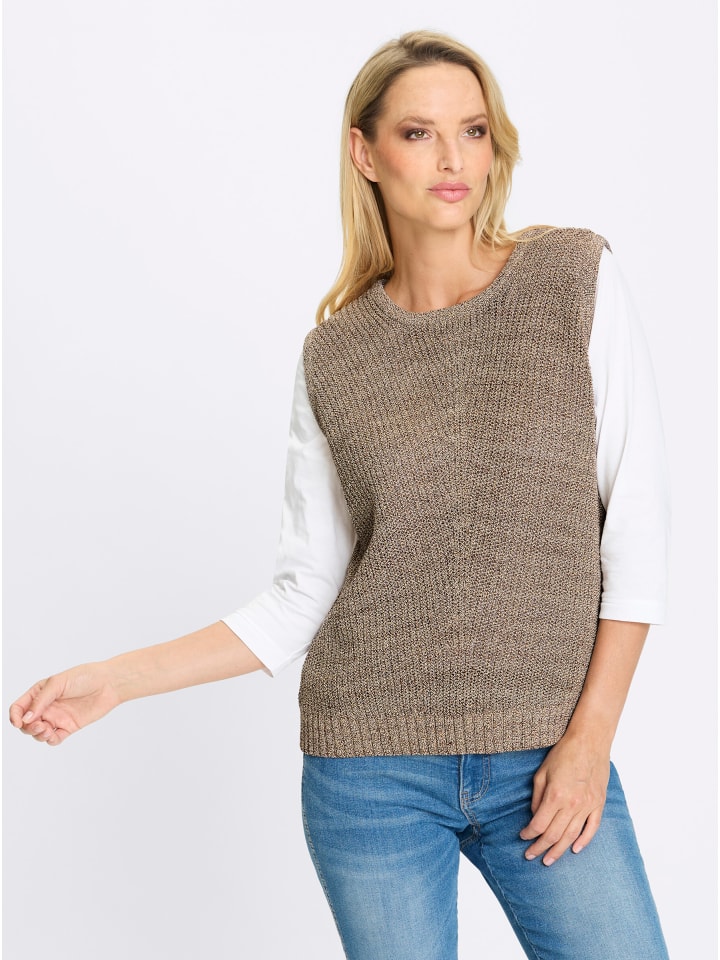 Stricktop in schoko-sand-meliert