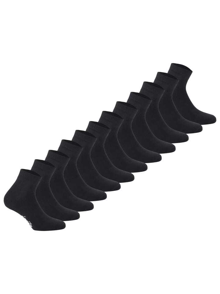 Socken 12er Pack in Schwarz