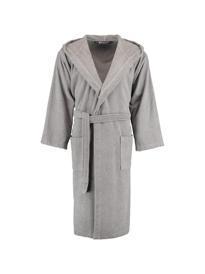 Rhomtuft Bademäntel unisex Kapuze Baronesse kiesel - 85 in kiesel - 85