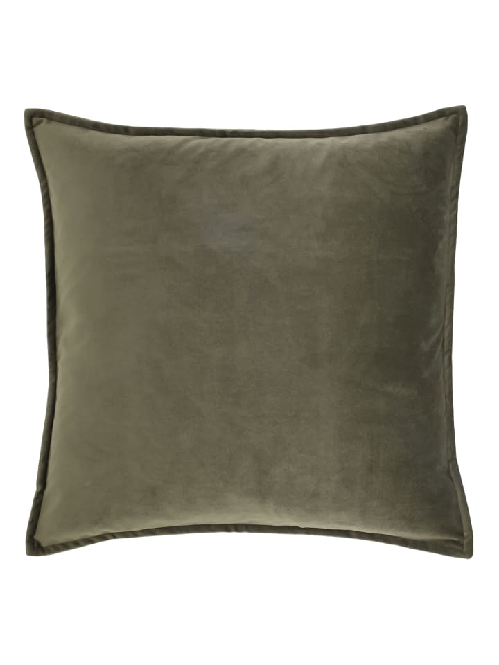 Chic Antique Velours-Kissenbezug Aix 50x50 cm in oliv