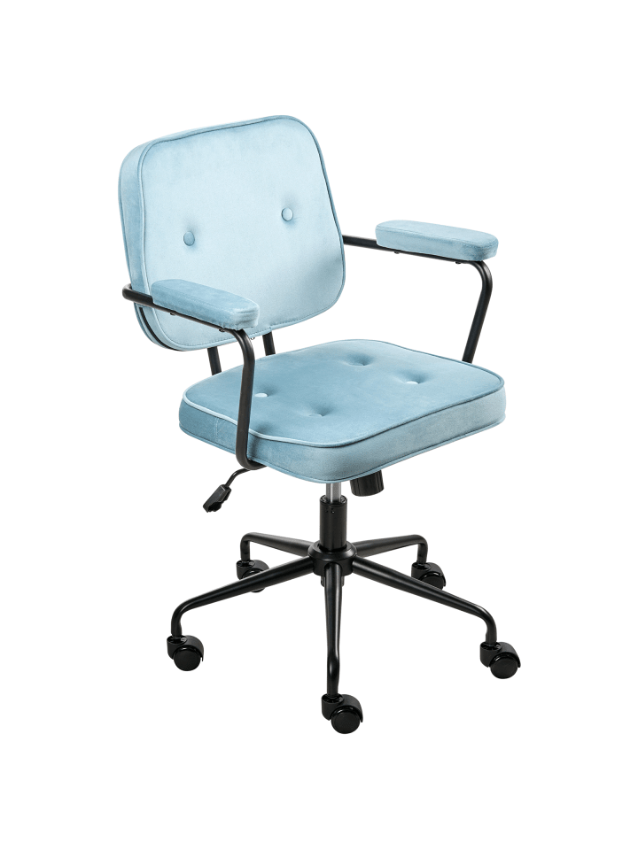 Bürostuhl PAWNEE in Blau/Schwarz - (W) 62 x (H) 88 x (L) 43 cm