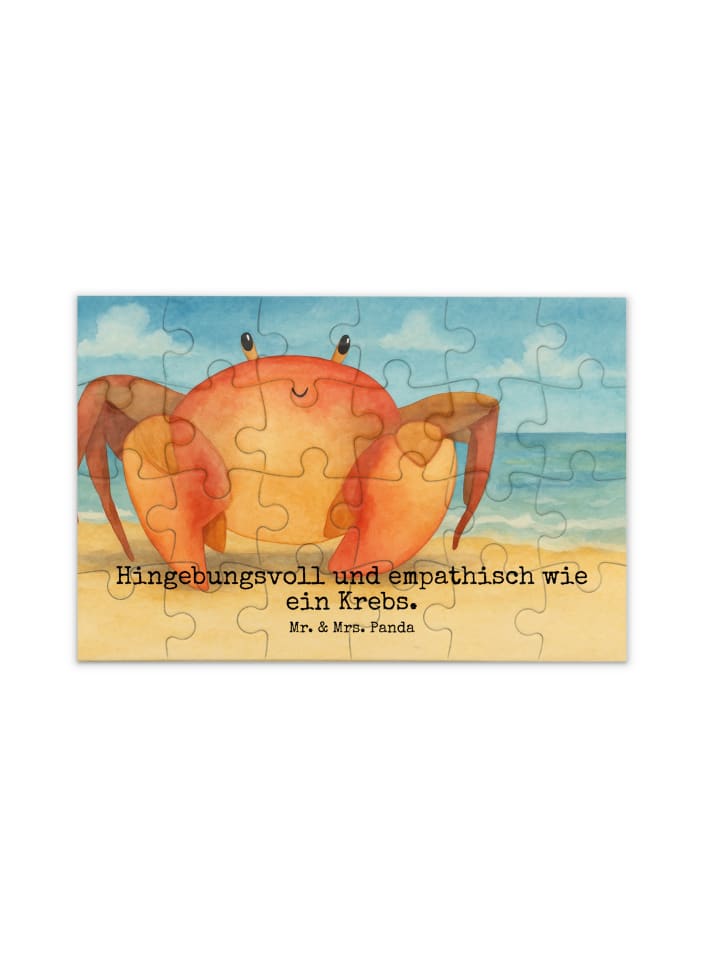 Puzzle Sternzeichen Krebs Design mit Spruch in Weiß