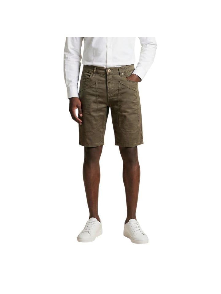 Zweifarbig Baumwolle Bermudashorts