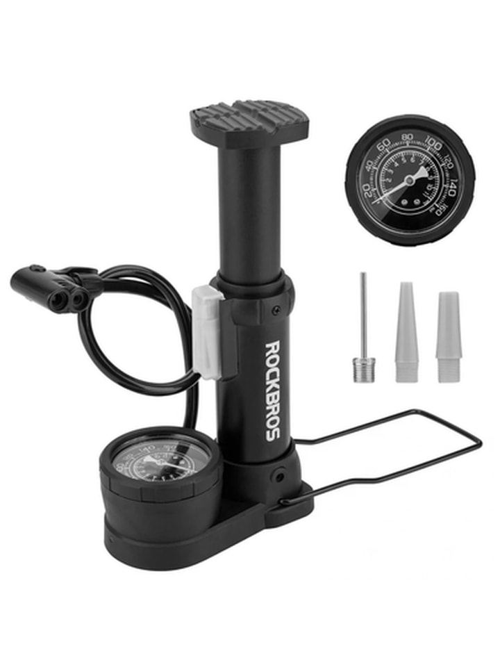 Rockbros 42610002001 Standfahrradpumpe mit Manometer