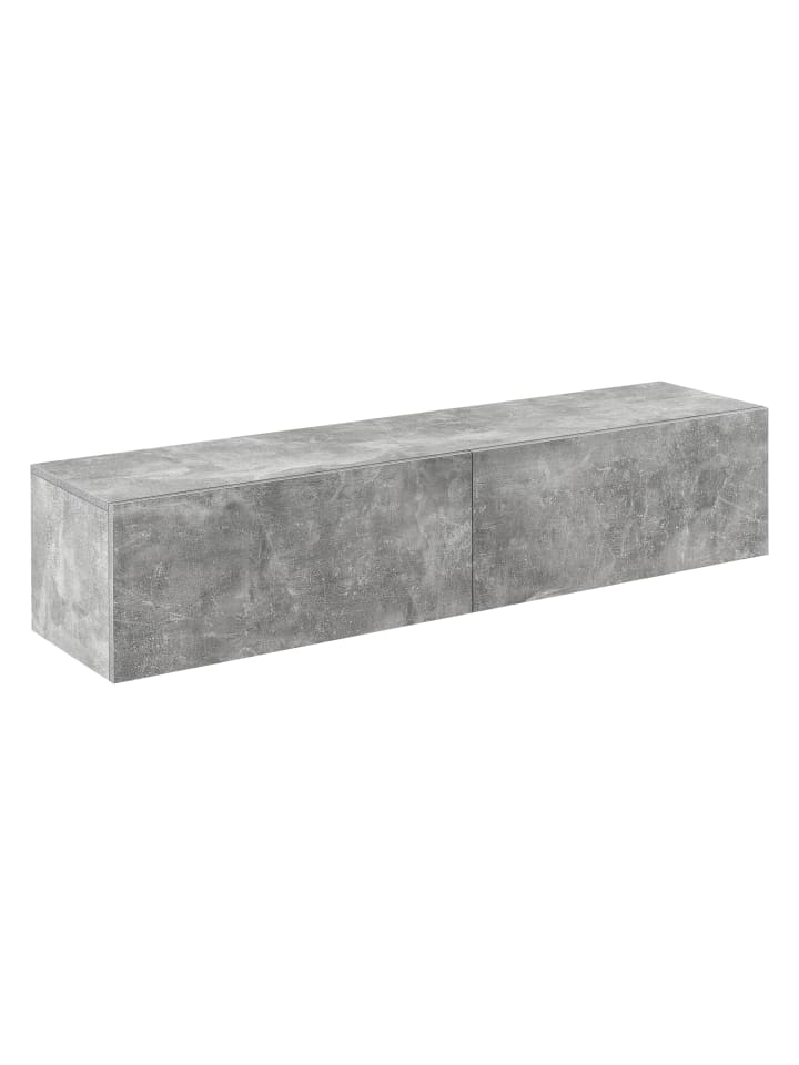 Hängeboard Evaton Betonoptik in Grau (L)140cm (B)33cm (H)30cm