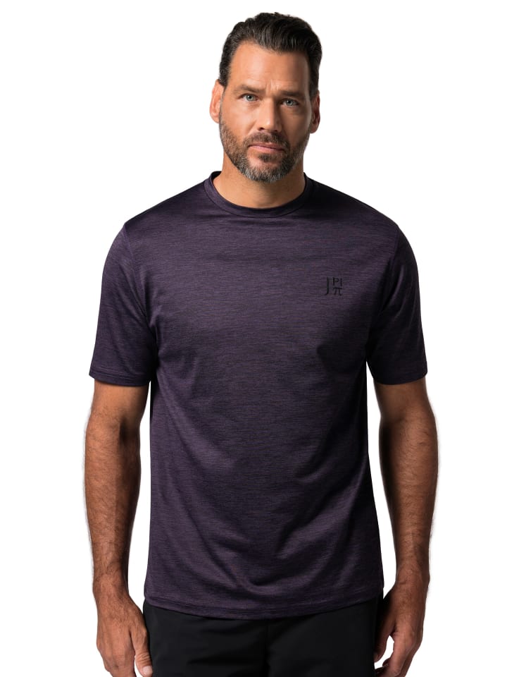 Kurzarm T-Shirt in dunkle aubergine