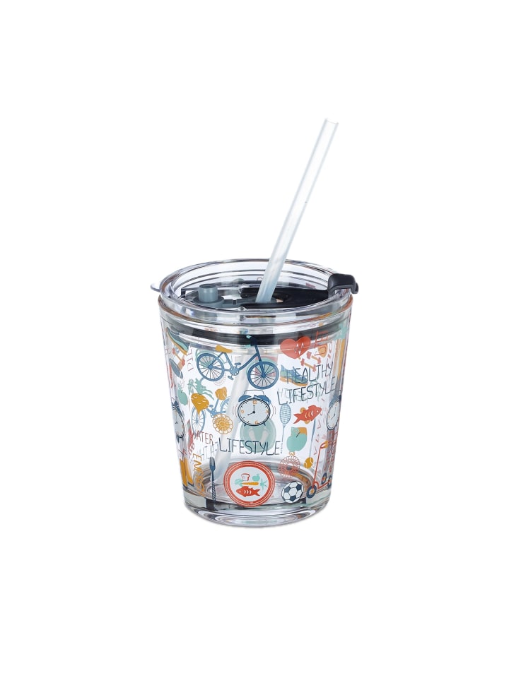 4x Glasbecher "Sport" in Transparent - 350 ml