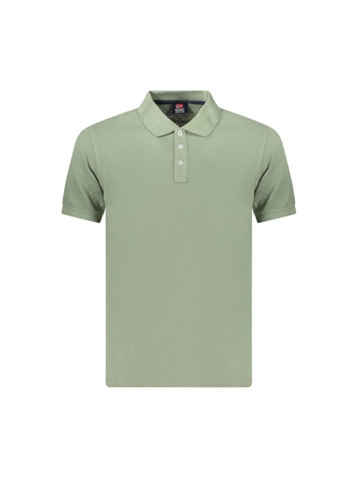 Grün Baumwolle Herren Polo