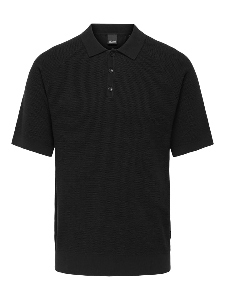 Gestricktes T-Shirt in Black 1