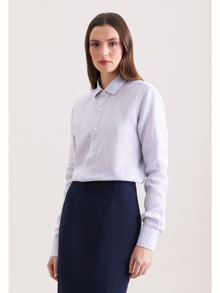 Hemdbluse Regular in Hellblau