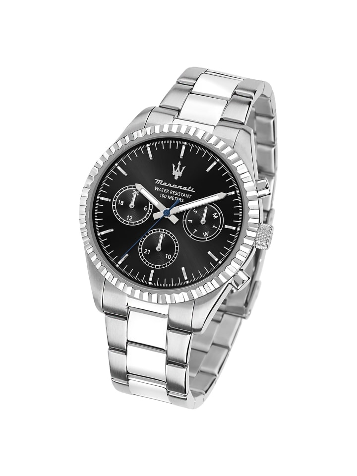 Multifunktion-Armbanduhr Maserati Competizione in silber groß (ca. 51.5x43mm)