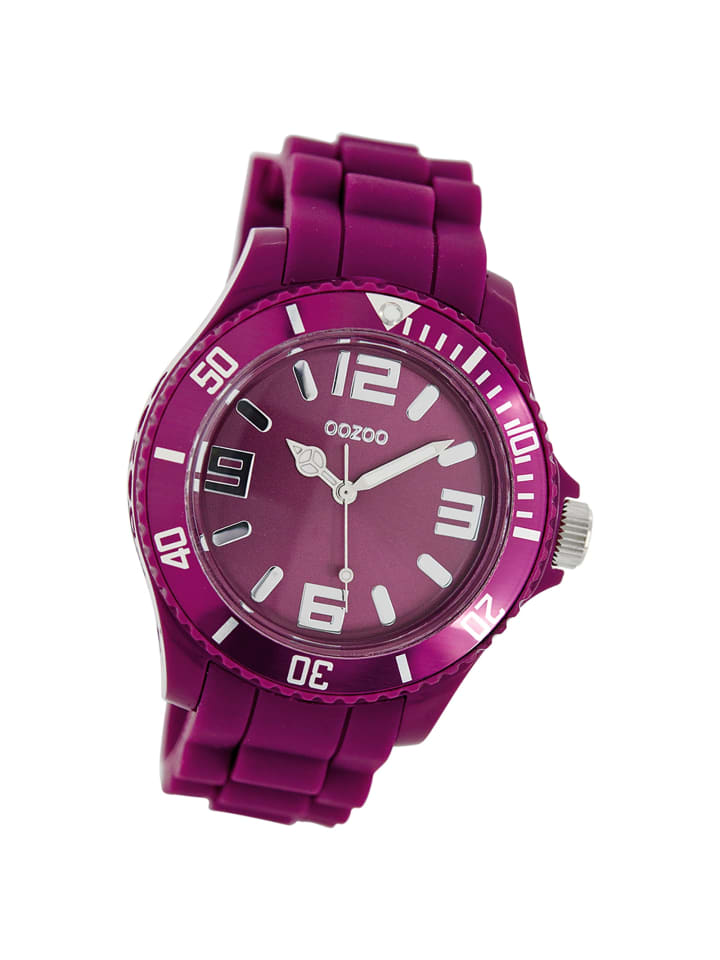 Analog-Armbanduhr Oozoo Timepieces lila groß (ca. 43mm)