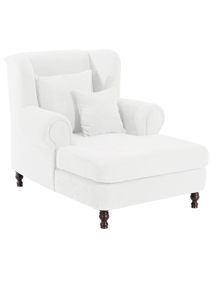 SESSEL XXL Karley Bezug Veloursstoff Buche nussbaum dunkel / creme