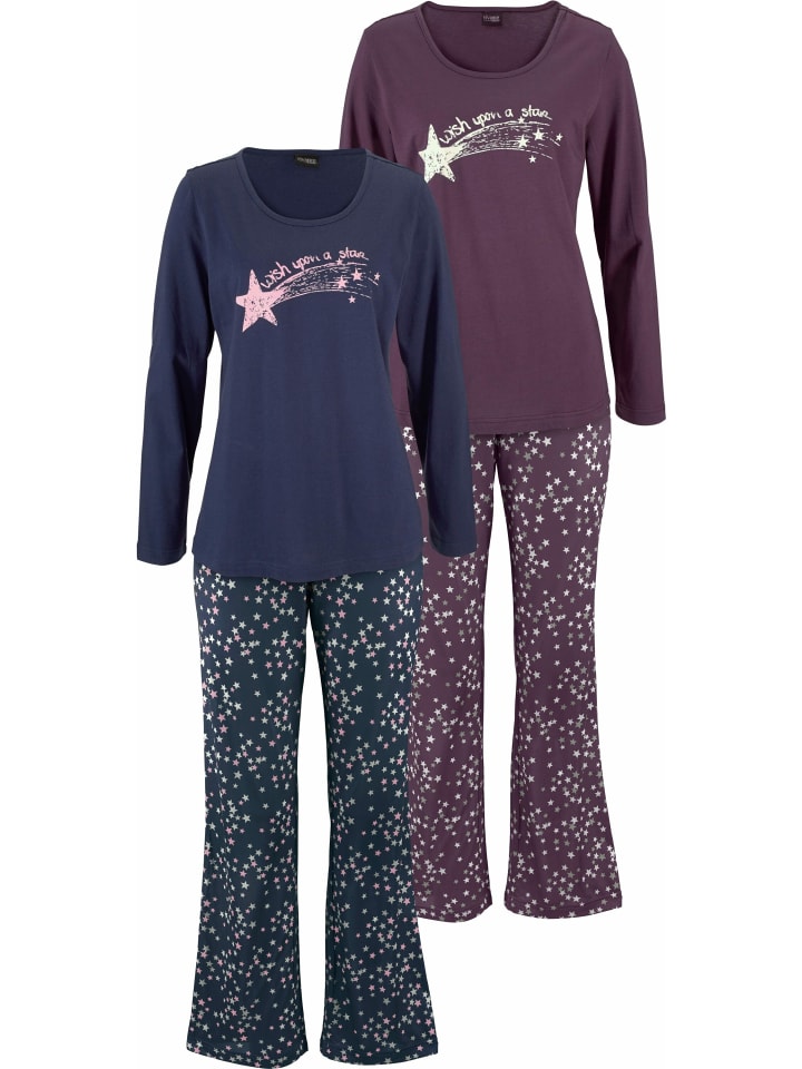 Pyjama in bordeaux, marine