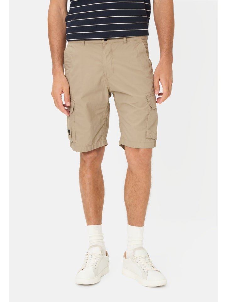 Cargoshorts aus reiner Baumwolle in Beige