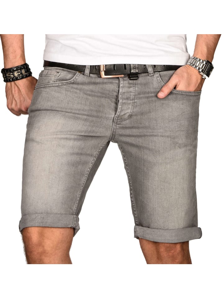 A. Salvarini Herren Shorts AS100 - AS109 Multi in Hellgrau