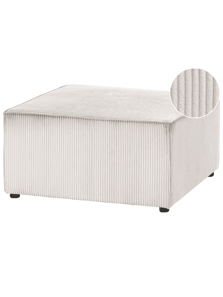 Ottomane LEMVIG in Beige - (W) 83 x (H) 41 x (L) 83 cm