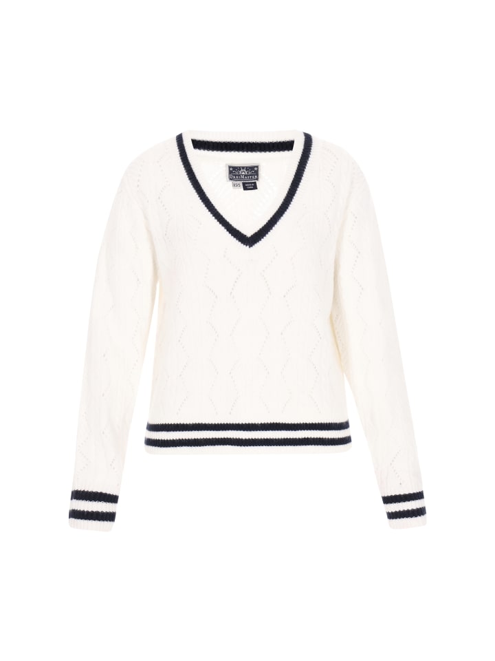 Women Sweater in offwhite navy