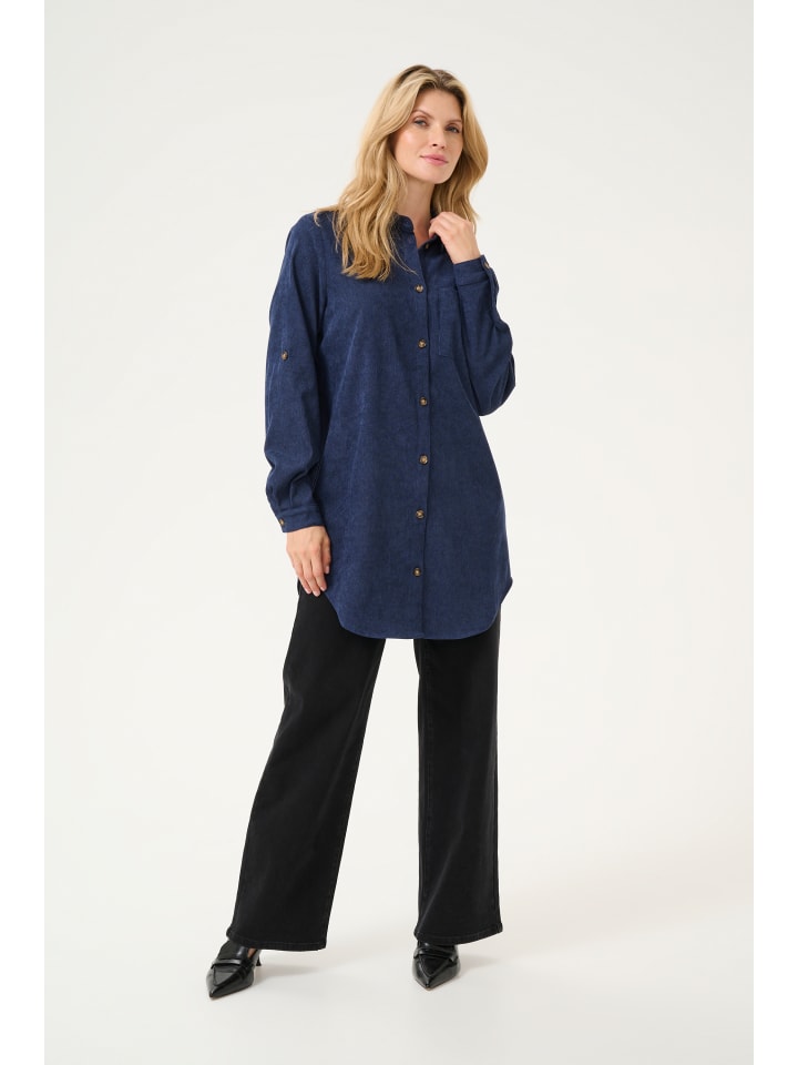 Langarm - Hemd KAvera Loose fit in Midnight Marine CC
