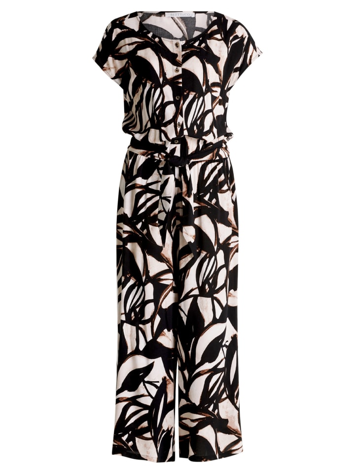 Jumpsuit mit U-Boot-Ausschnitt in Black/Nature