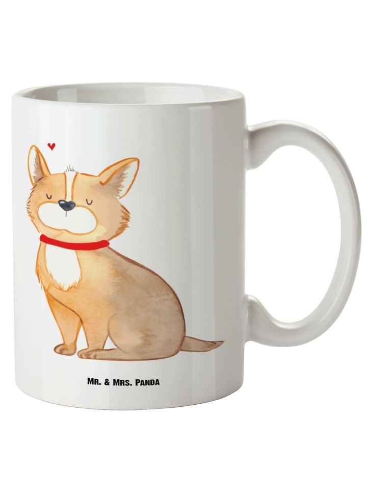 XL Tasse Hund Glück ohne Spruch in Weiß