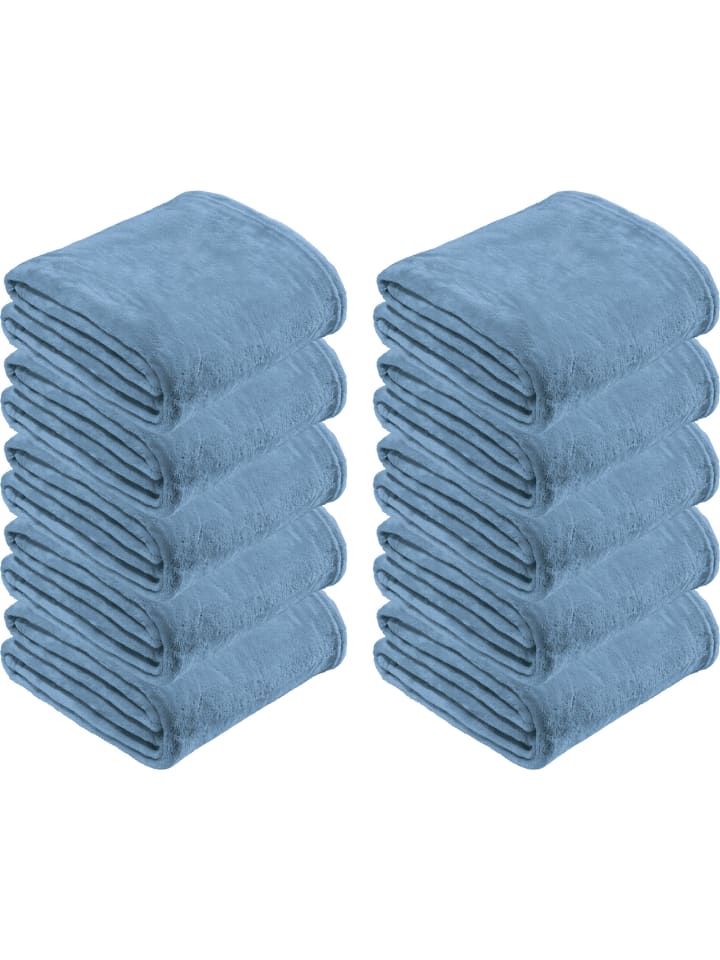 Fleece, Microfaser Wohndecke 10er-Pack in hellblau