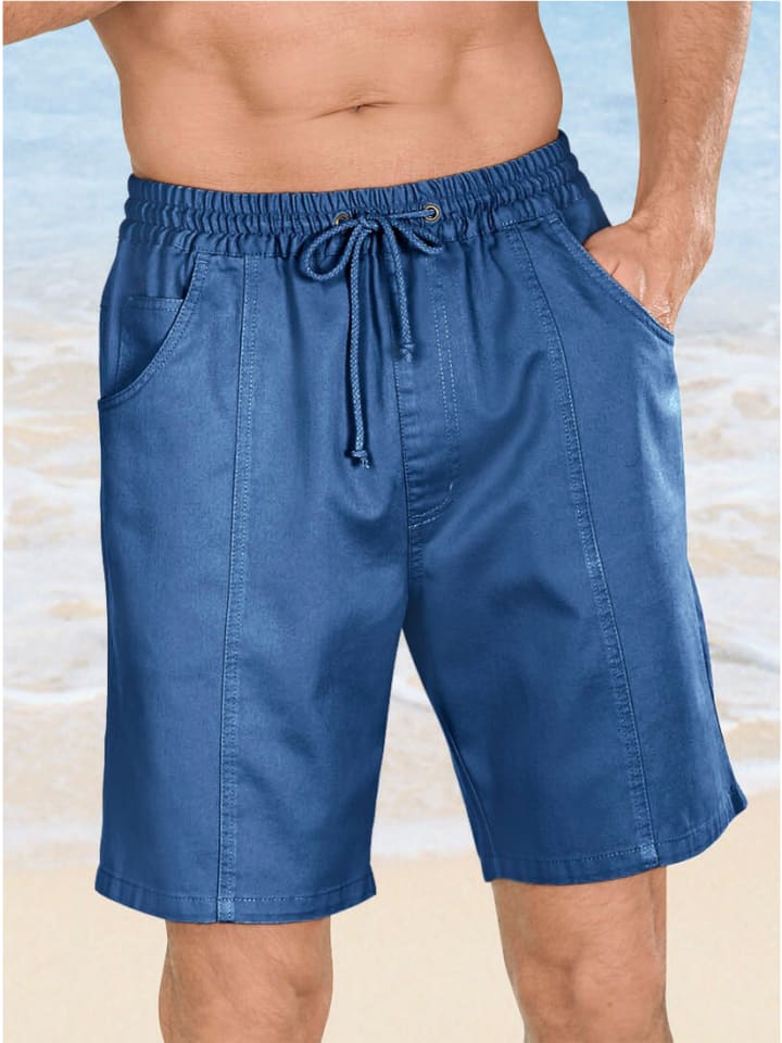 Schlupfbermudas in blue-stone-washed