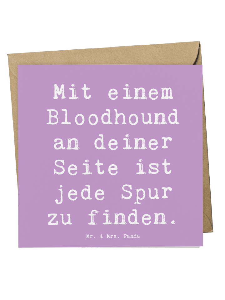 Deluxe Karte Spruch Bloodhound Spur mit Spruch in Lavendeltraum