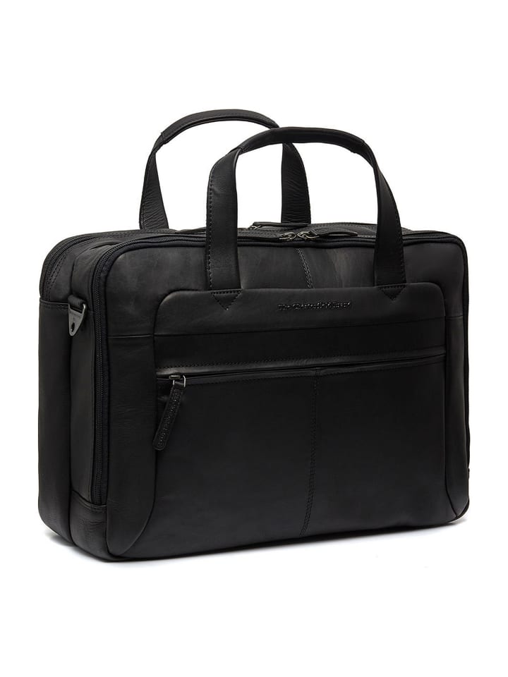 Wax Pull Up Aktentasche Leder 44 cm Laptopfach black