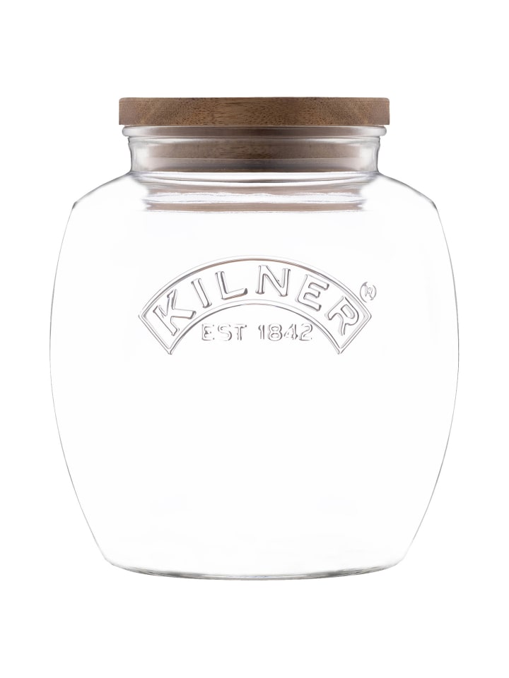 KILNER | Vorratsglas mit Akazienholzdeckel, Akazienholz