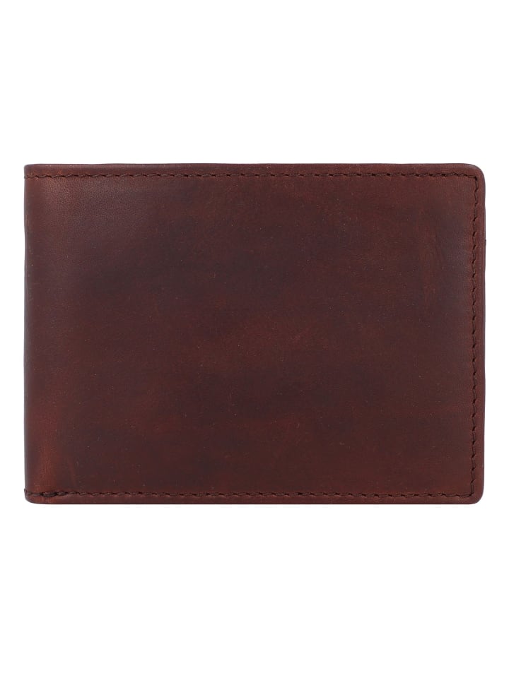 Roma Geldbörse Leder 11 cm braun