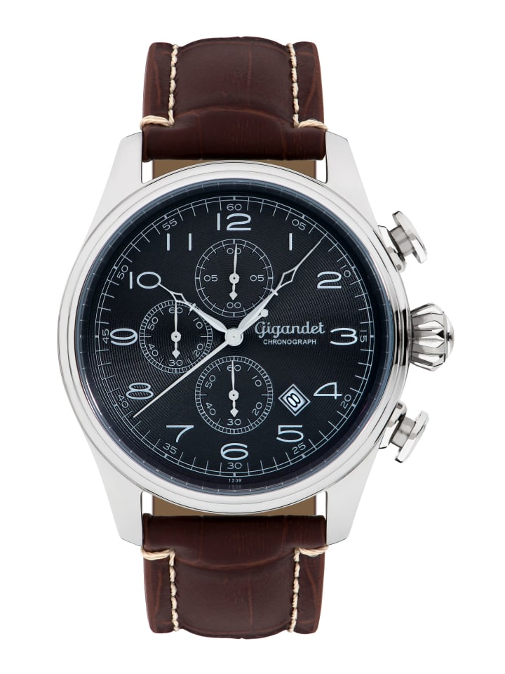 Quarzuhr Chronograph "TIMELESS" in Braun/Silber/Schwarz