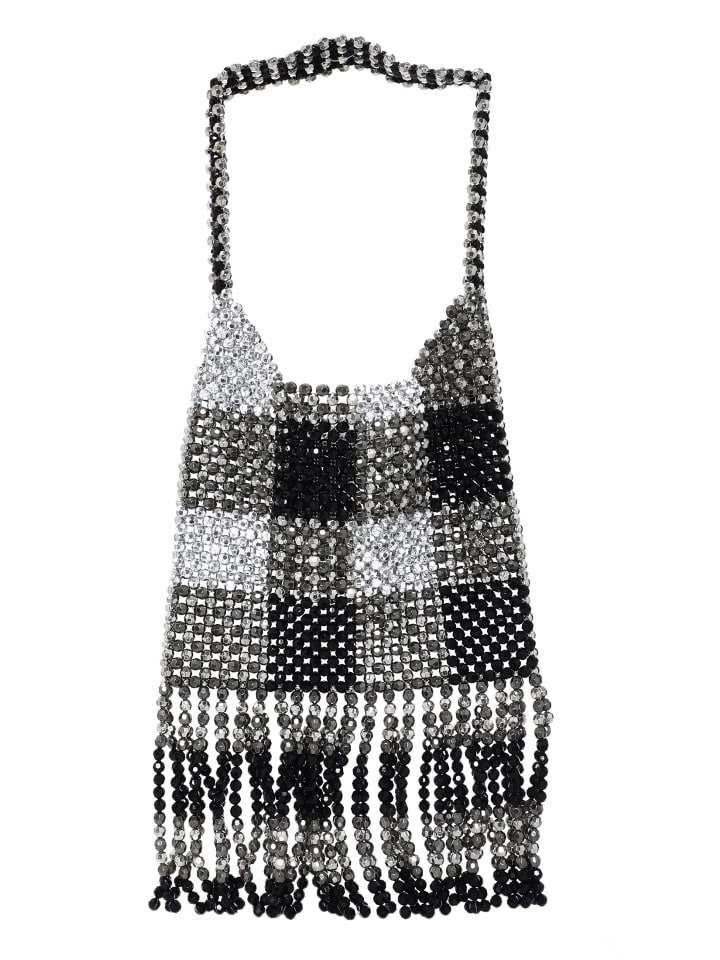 Damen Handtasche in Schwarz Melange