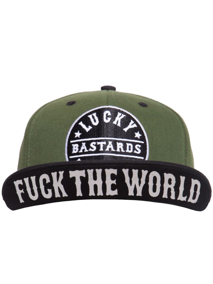 King Kerosin KING KEROSIN Snapback Cap mit Stickerei Lucky Bastards in Olive