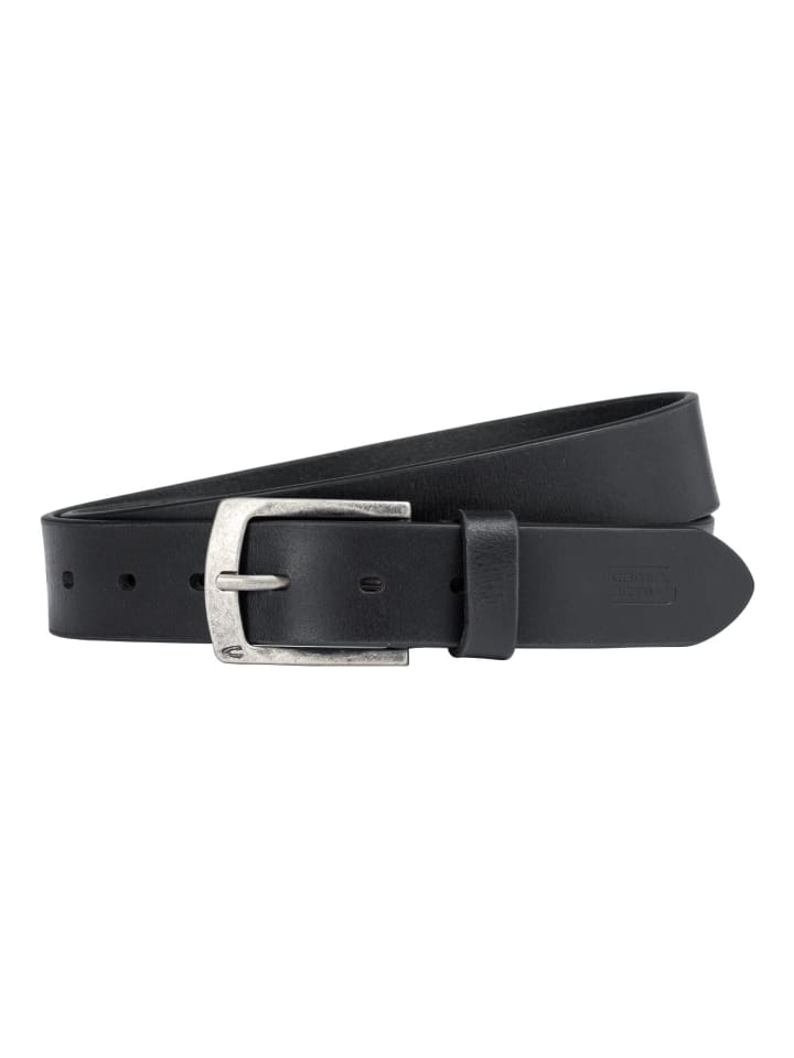 Gürtel aus Leder in Schwarz