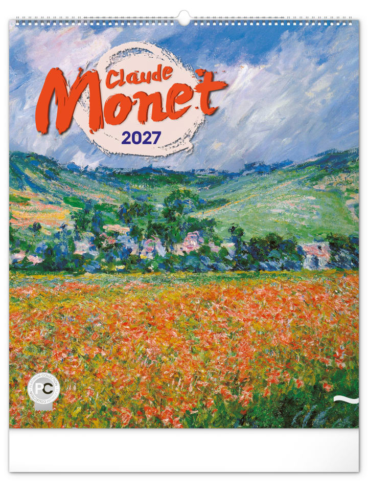 Wandkalender 2027 doppelseitig in Claude Monet - 48 x 56 cm