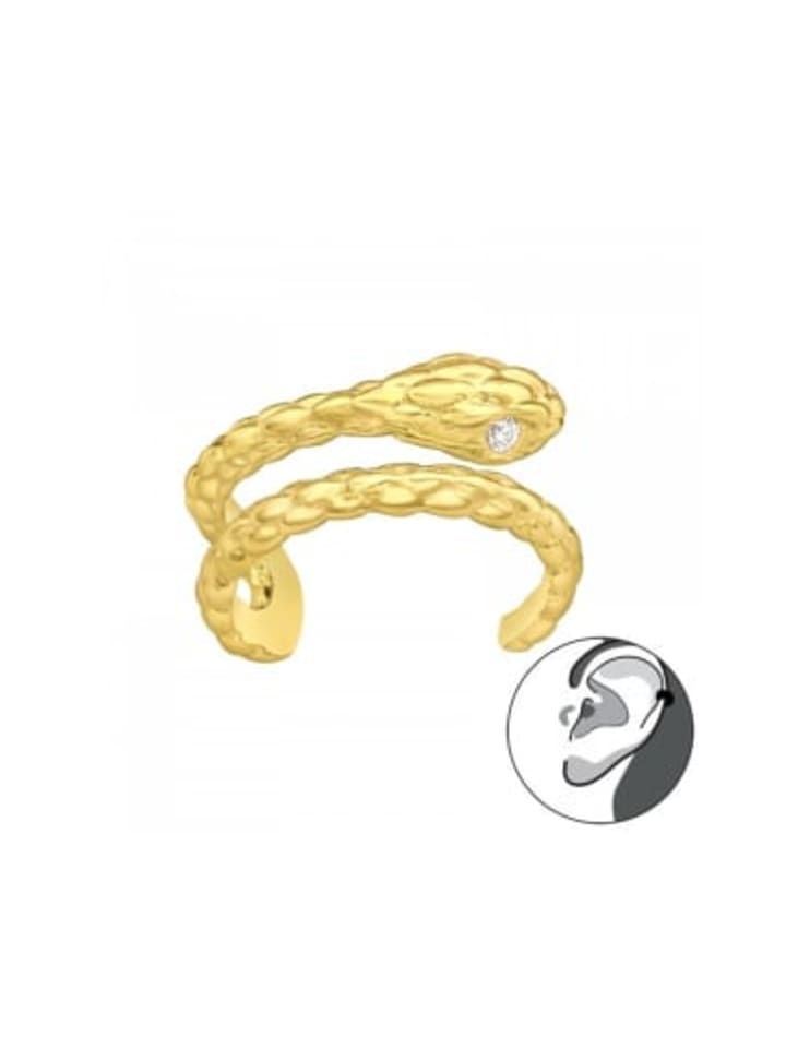 EAR CUFF I Schlange in Gold aus 925 Sterling Silber in gold
