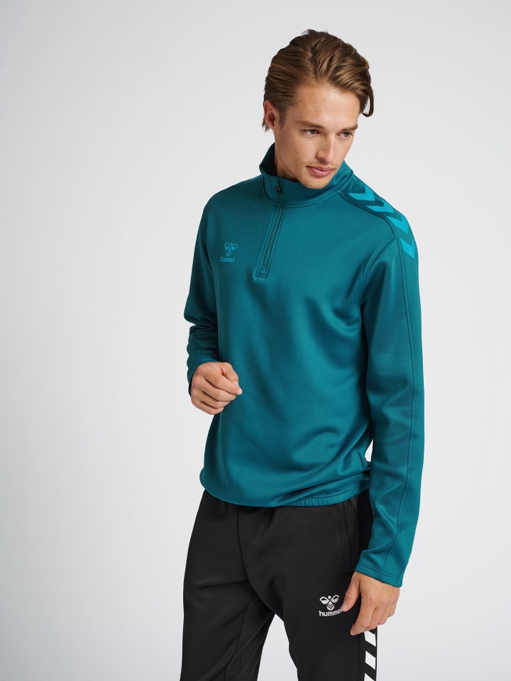 Halbreißverschluss Jacke Hmlcore Erwachsene in BLUE CORAL
