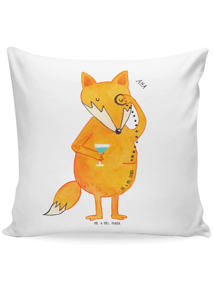 Kopfkissen 40x40 Fuchs Lord ohne Spruch in Weiß