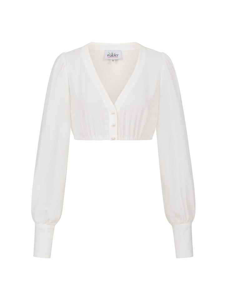 Dirndlbluse Charlotte Langarm in Creme