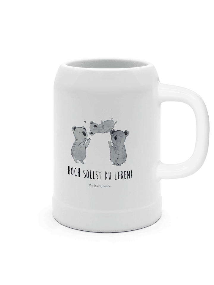 Krug Koalas Feiern mit Spruch in Weiß
