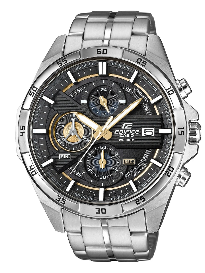 Edifice Herren-Chrono Schwarz / Silber
