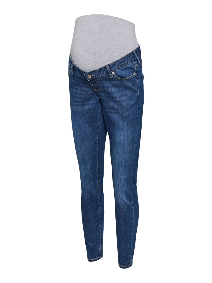 Umstandsjeans mit Skinny Fit in Medium Blue Denim 1