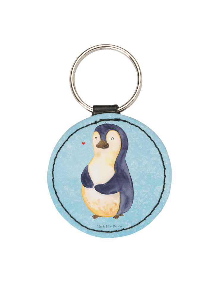 Anhänger Pinguin Diät ohne Spruch in Eisblau