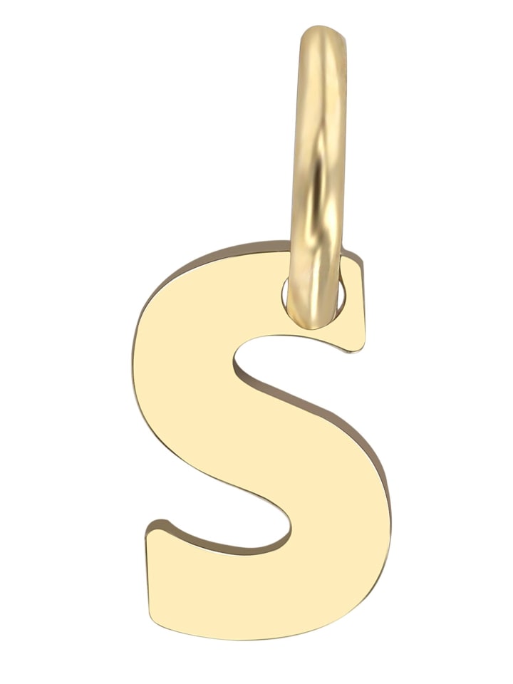 Unisex Anhänger – Buchstabe N Buchstabenanhänger aus 375 Gold in gold