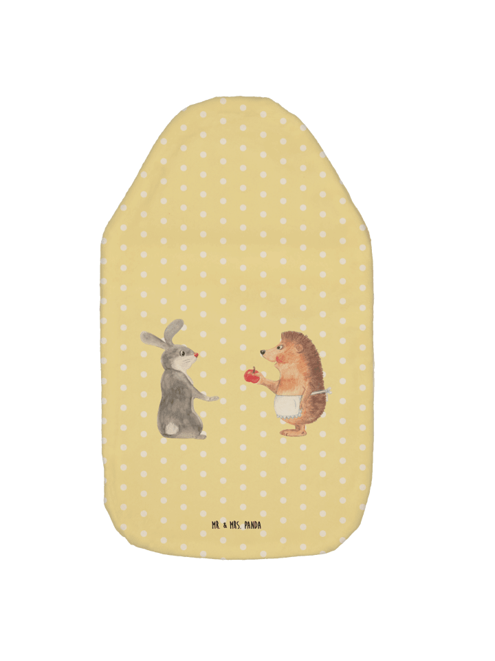 Wärmflasche Hase Igel ohne Spruch in Gelb Pastell