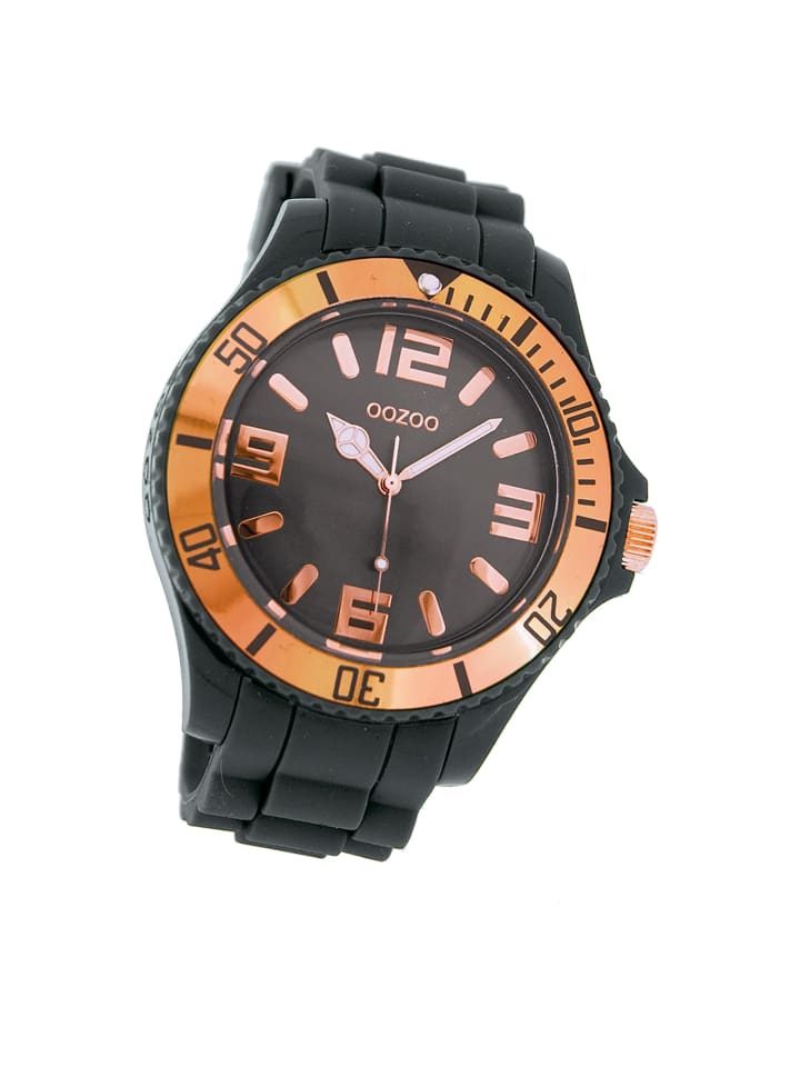 Analog-Armbanduhr Oozoo Vintage Series grau extra groß (ca. 48mm)