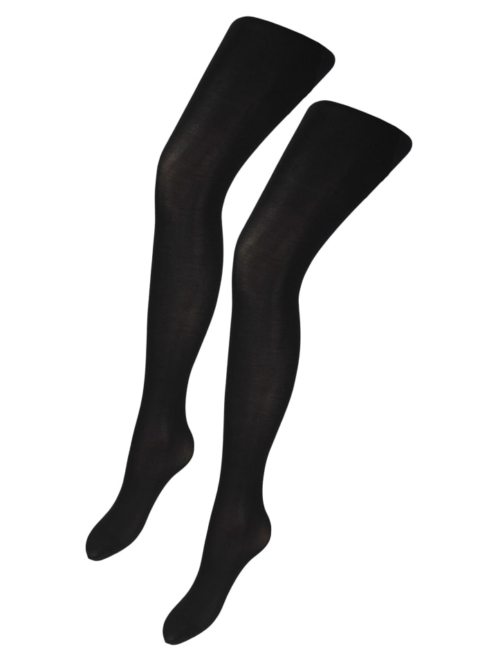 Mädchen Feinstrumpfhose Microfaser 40 DEN 2er Pack in schwarz