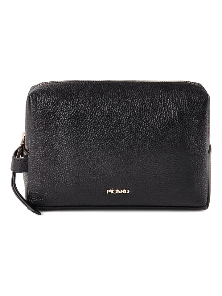 Java 1 Kosmetiktasche Leder 19.5 cm schwarz